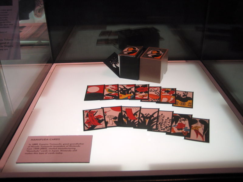 Figure 5: Traditional Nintendo Hanafuda cards, displayed at Nintendo World in New York City. Photo by Kate Haskell.
