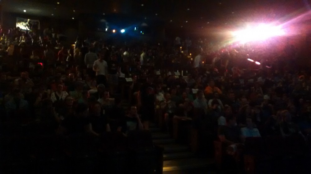 I couldn’t get the whole theater, but you get the idea. People were still coming in. 