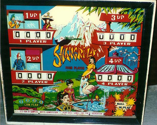 Figure 1: A picture of Shangri-La’s scoreboard. Taken from The Internet Pinball Database (http://www.ipdb.org/showpic.pl?id=2110&picno=1999).